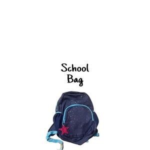 Kids Navy Blue Backpack with Star Design